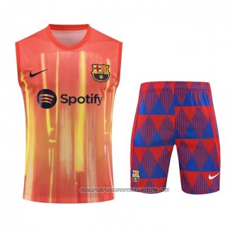 Tracksuit Barcelona 2023-2024 Without Sleeves Orange